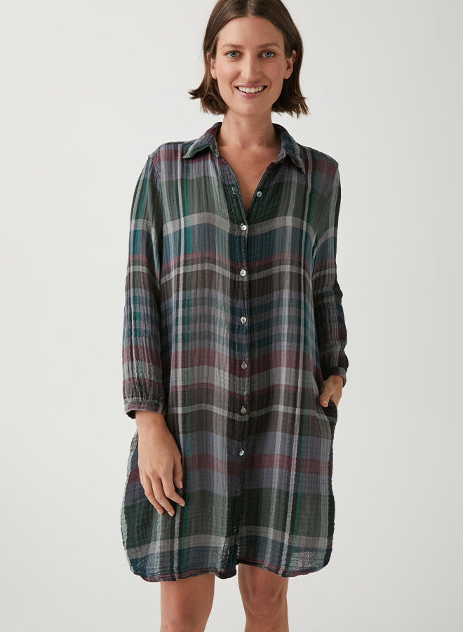 Balloon sleeve shirt dress hotsell