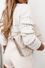Load image into Gallery viewer, Mazik - White Latte Stripe Sweater

